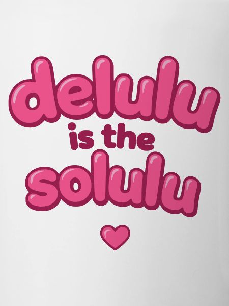 Delulu Pink Bubble Text