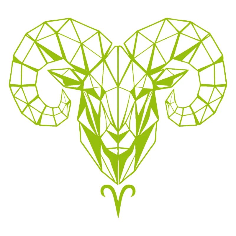 Geometric Rams Head Mesh Design
