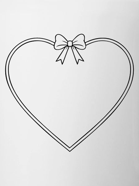 Heart with bow