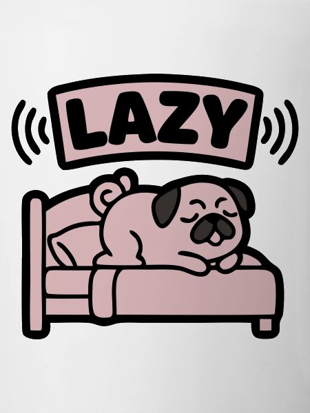Lazy Pug Dog Bed Introvert