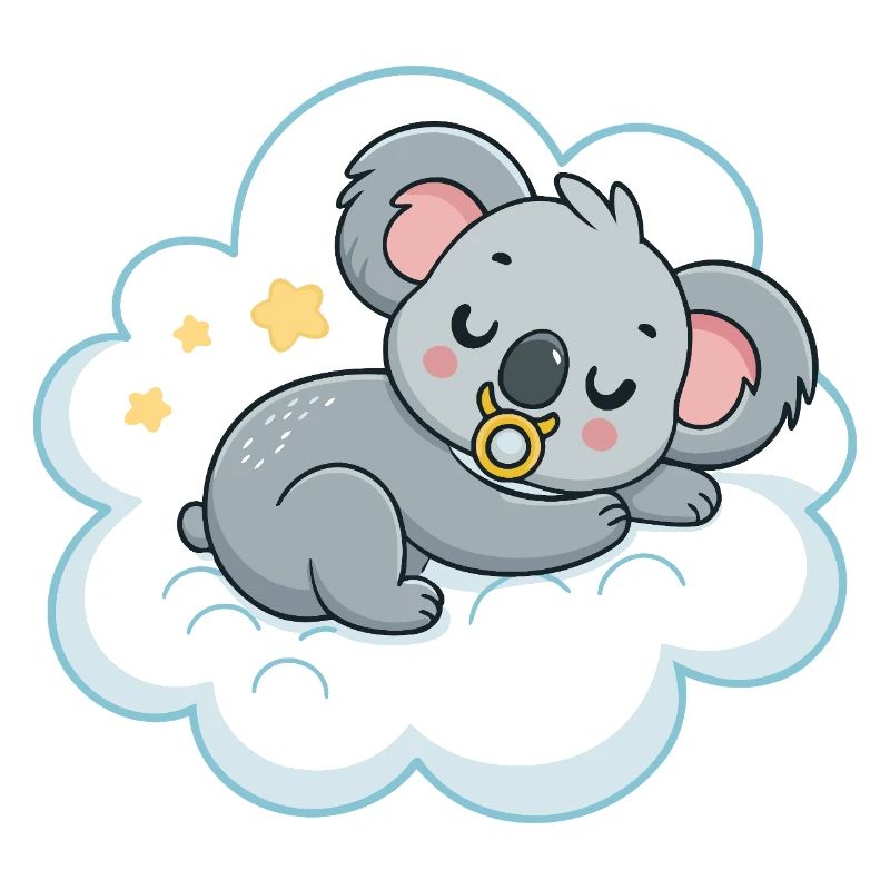 Dreamy Koala on Pacifier Cloud