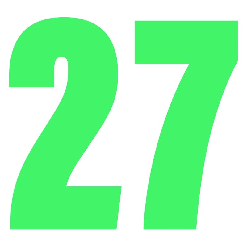 Vert néon 27 Typographie Noir