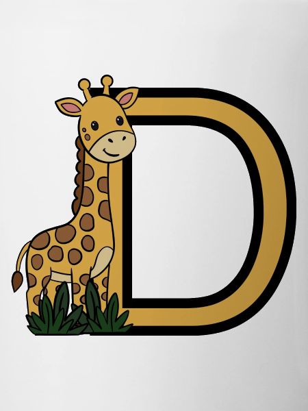 Giraffe mit Buchstaben D
