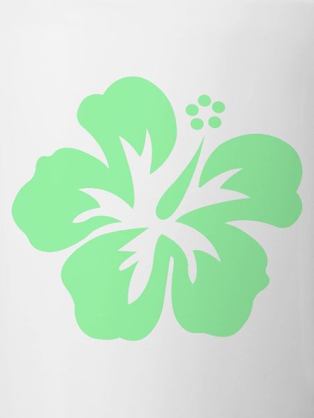 Mint Hibiskus Silhouette