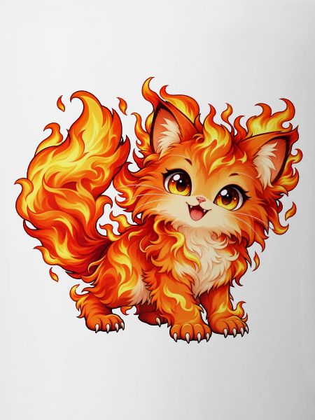 Kawaii Feuerkatze