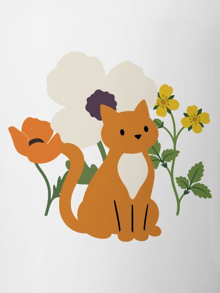 Mohn · Blumen · Katze · Geschenkidee