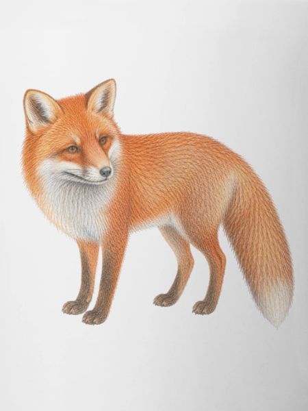Illustriertes Fuchsblattpastell