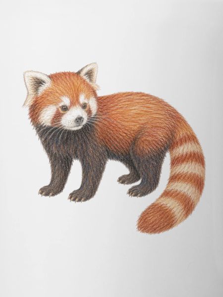 Roter Panda süßes Waldtier