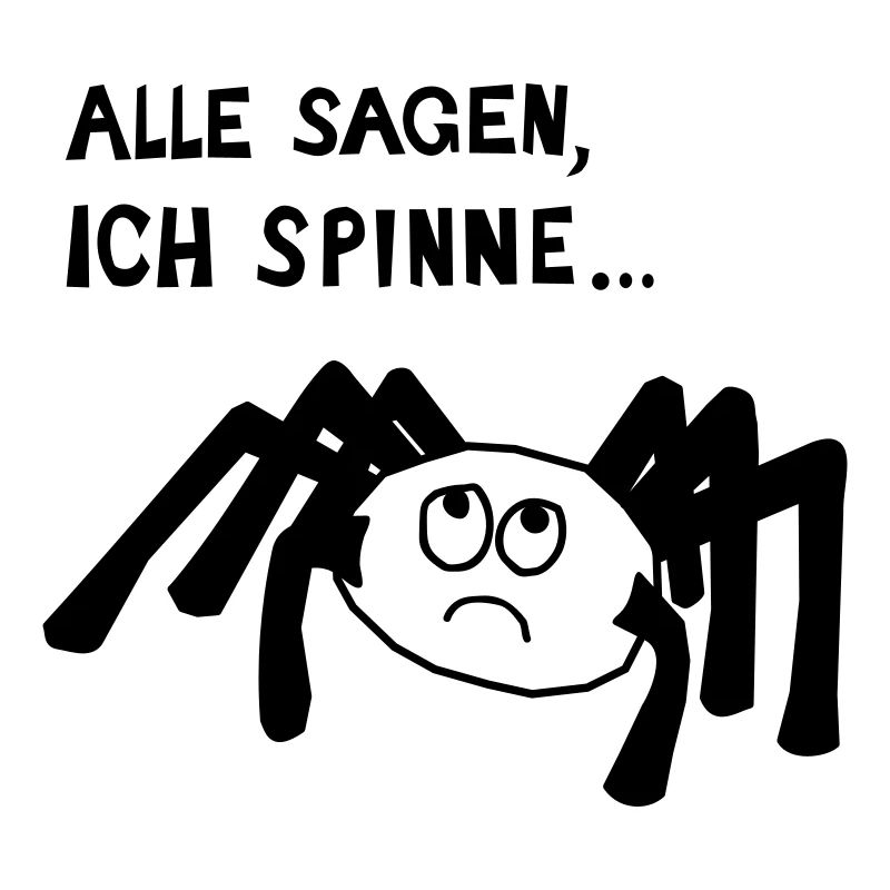 Spinne mit Sozialphobie Traurige Spinne Wolli