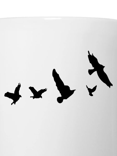 Flying dove birds