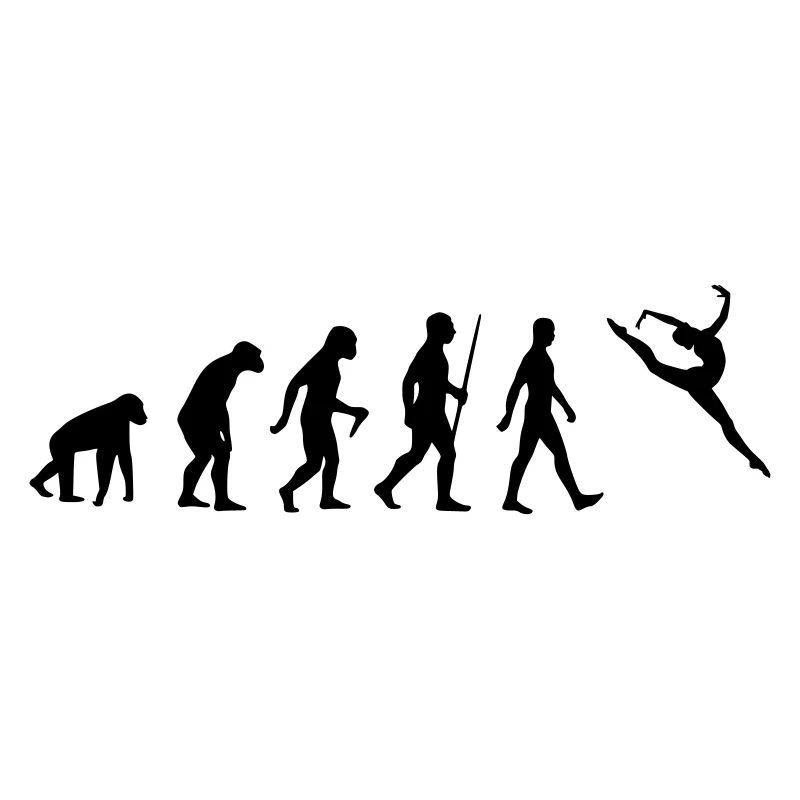 Evolution Mensch Affe Ape Human - Ballet, Tanzen