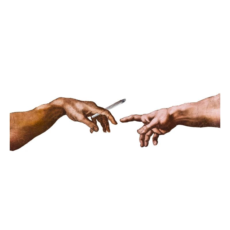 Erschaffung Adams mit Joint