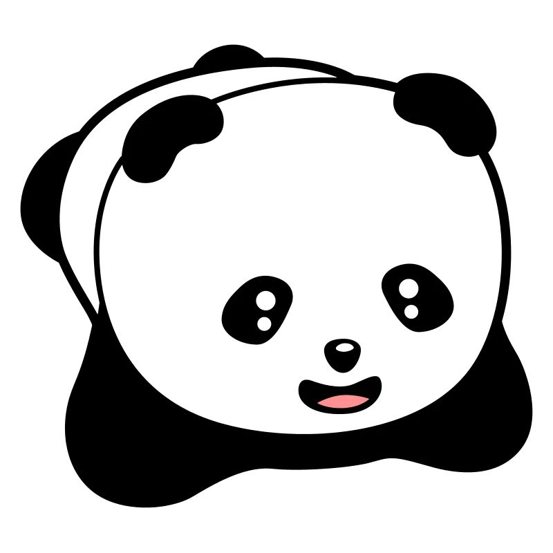 Panda kawaii rieur