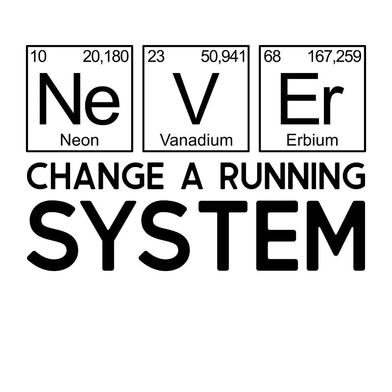 Periodic table - Never change a running system