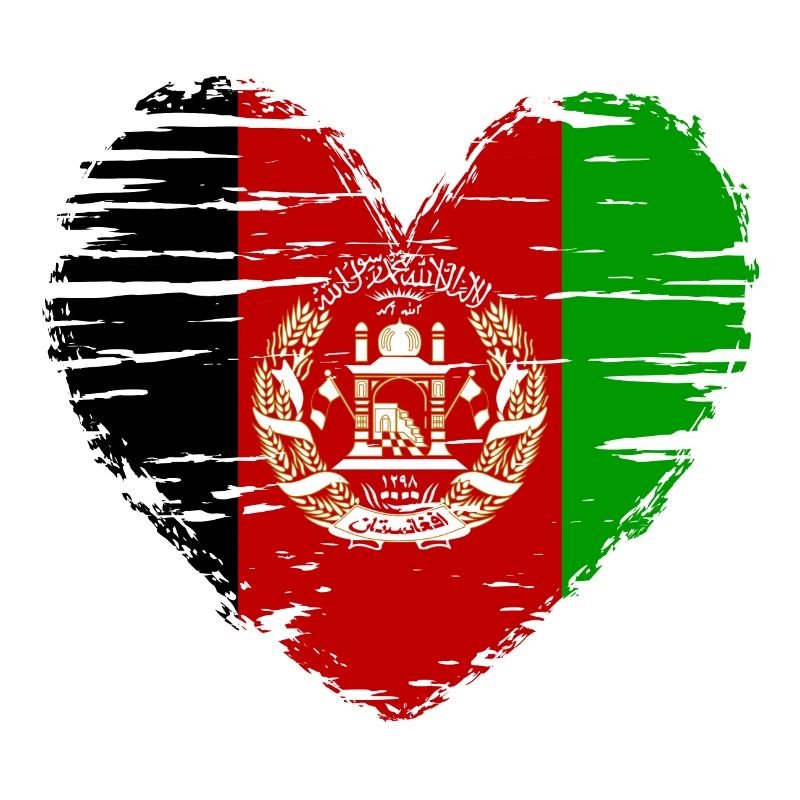 Afghanistan Coeur drapeau drapeau drapeau