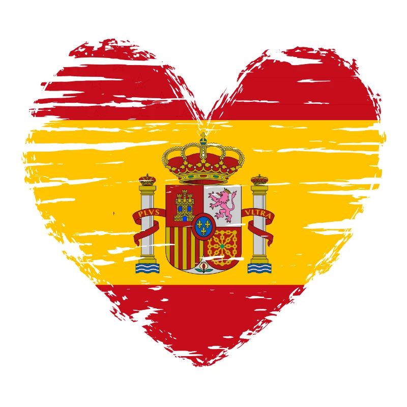 Espagne coeur drapeau drapeau blason
