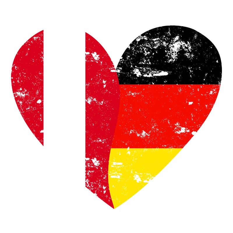Flag Heart Peru Germany Flag