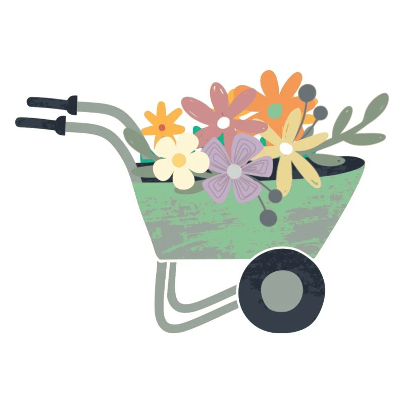 Chariot à fleurs