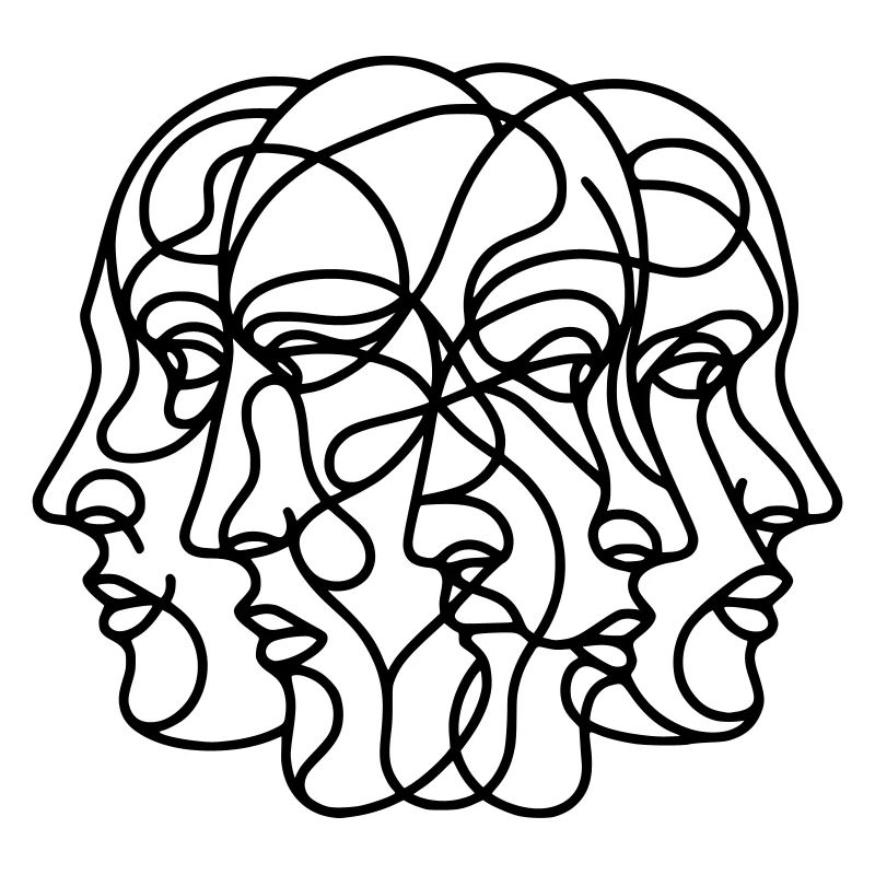 Abstrakte Gesichter