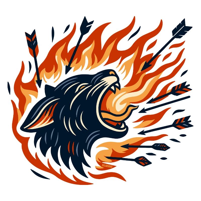 chat avec des flèches