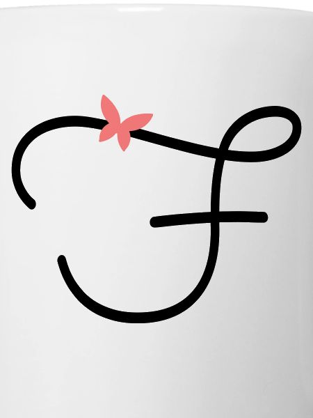 Letter F Butterfly Letter