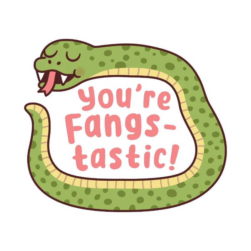 serpent vous êtes fangstastic affirmation positive jeu de mots