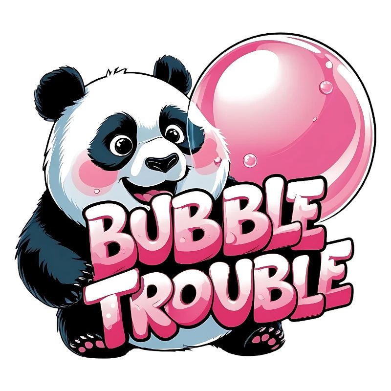 Niedlicher Panda mit Bubble-Torte