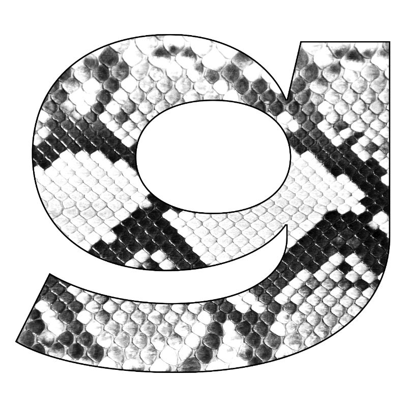 Snake Skin Pattern Letter g