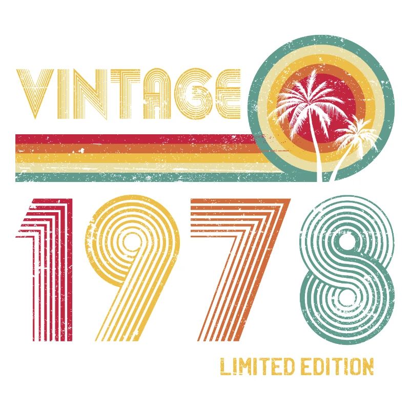 Design rétro coloré vintage 1978
