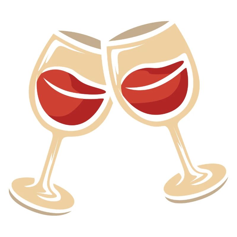 Two wine glasses for toasting