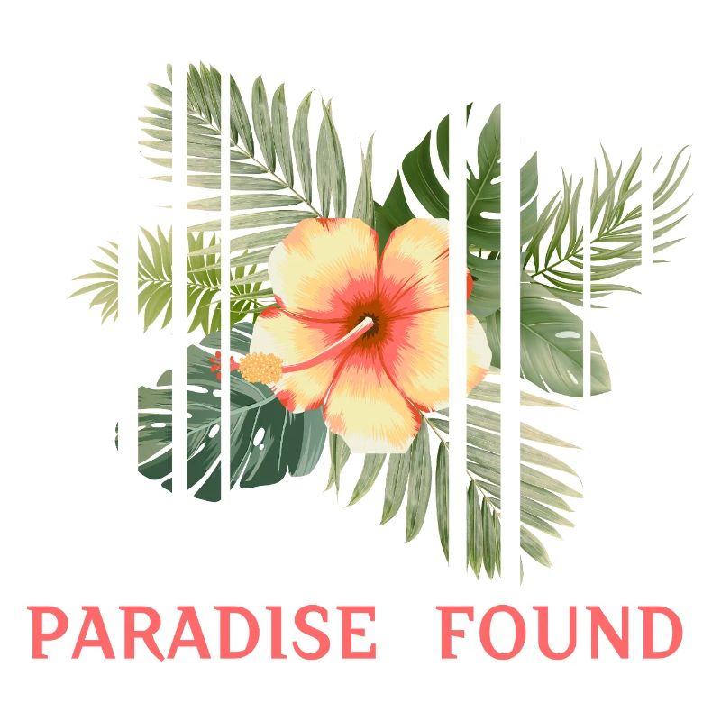 Fragmented Hibiscus Tropical Paradise