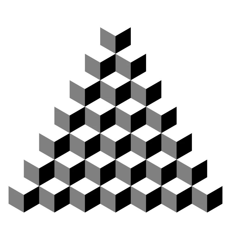 Pyramide cubique isométrique