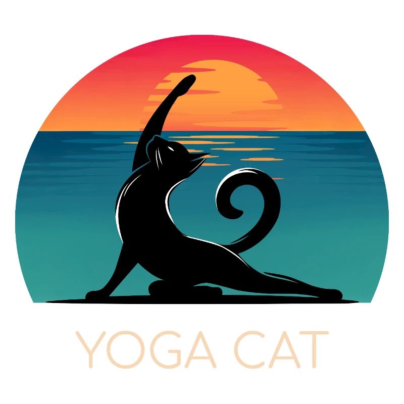 Yoga Cat – Un design décontracté pour les fans de chats