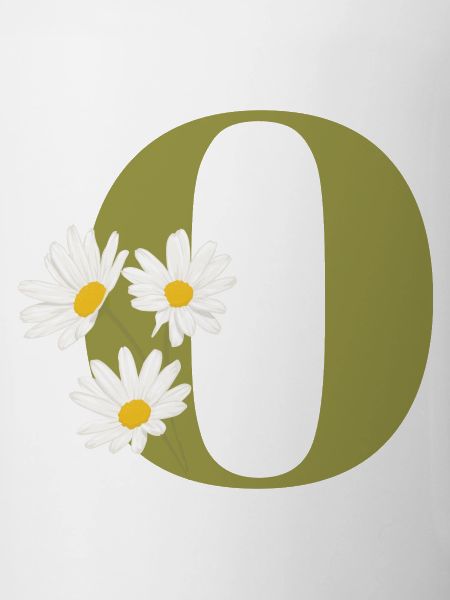 Buchstabe o Grüne Gänseblümchen
