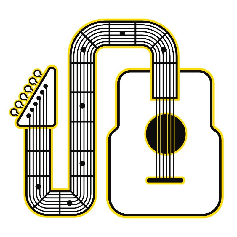 Abstract Guitar Art