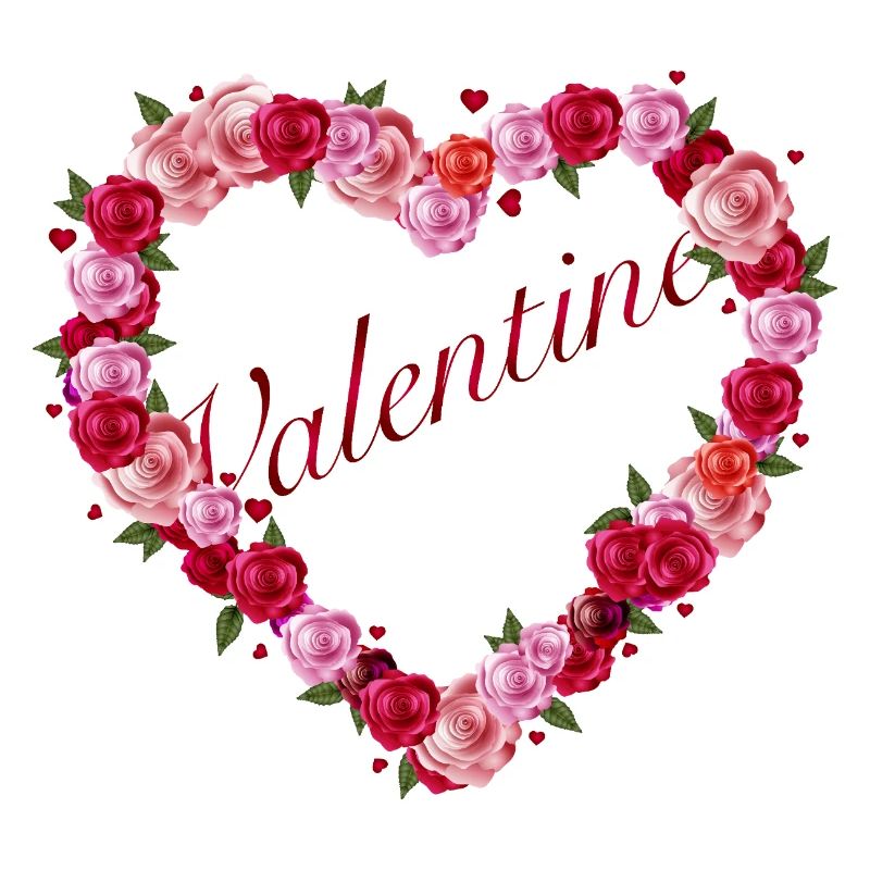 Rose en forme de cœur pour la Saint-Valentin