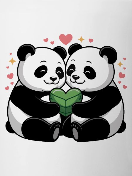 Panda couples in love