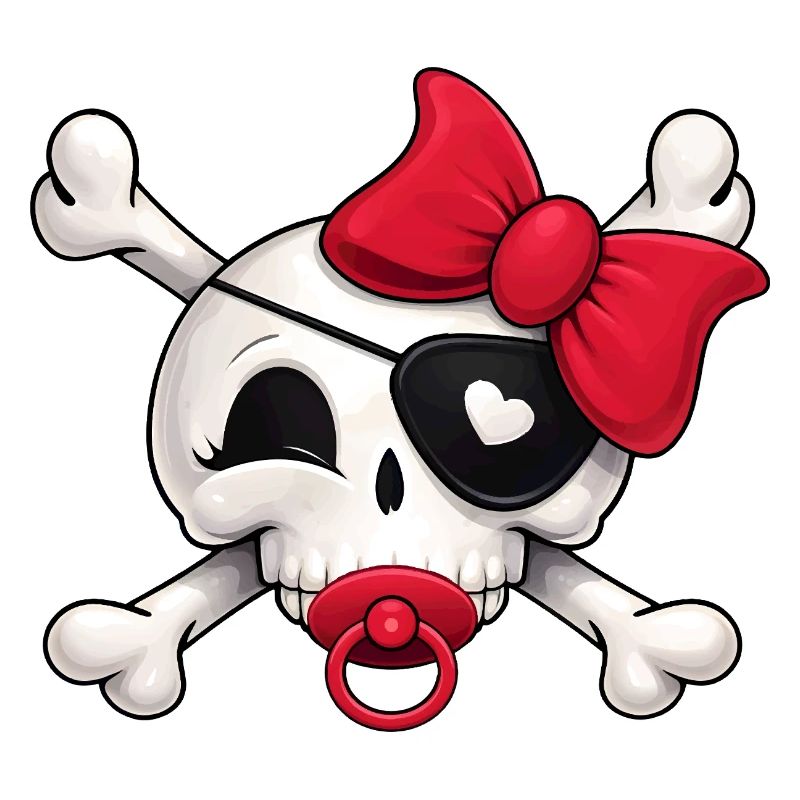 Crâne de Bébé Pirate mignon