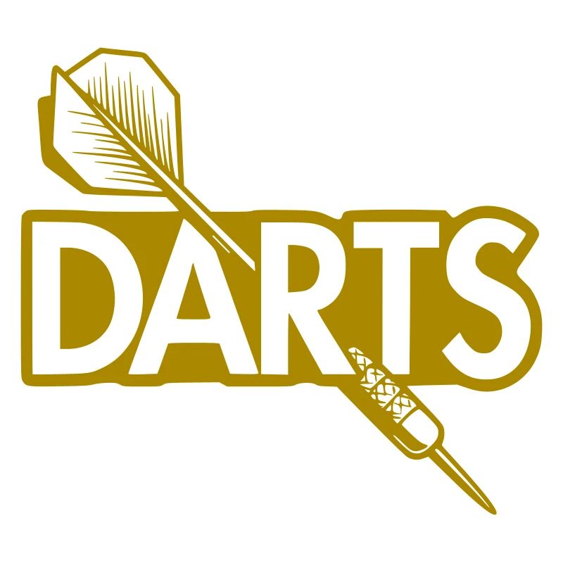 Darts Dartpfeil durch Schrift Logo