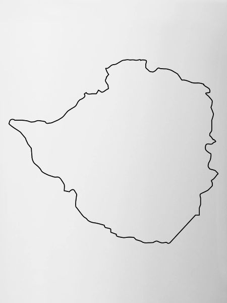 Zimbabwe outline map