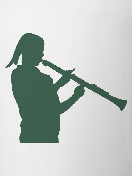 Bläser Silhouette mit Blockflöte