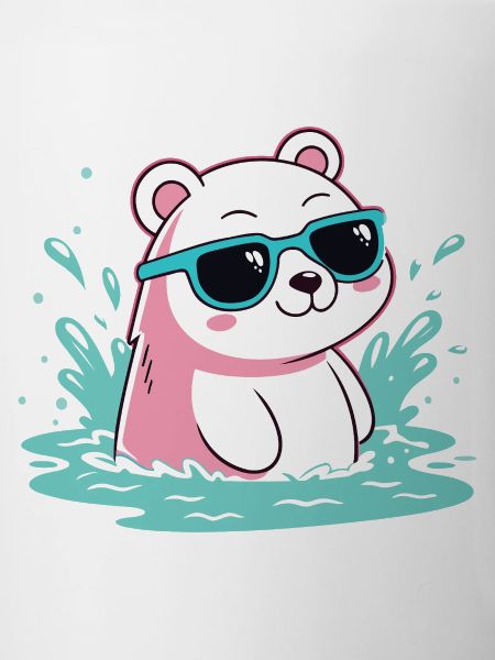 Wasser-Eisbär in kühlen Gläsern