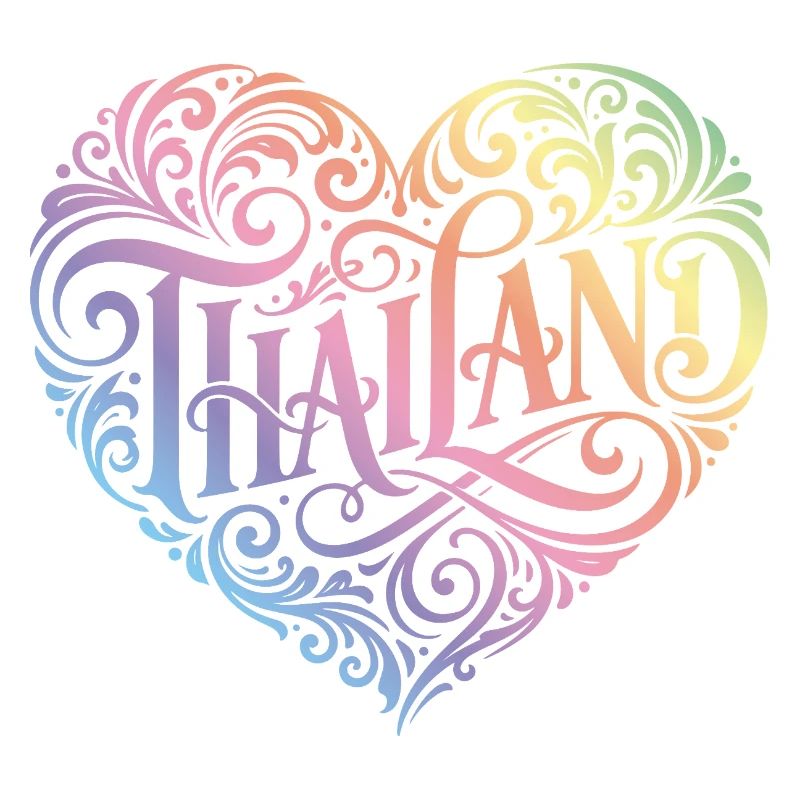Cœur Thaïlandais Coloré