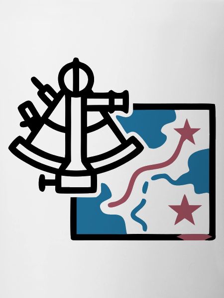 Sextant Navigation Map Vector
