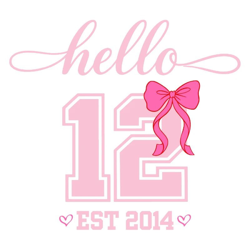 Hello 12 Est 2014 Coquette Schleife Mädchen Geburt