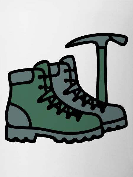 Wanderschuhe Eispickel Bergsteiger Alpen Wanderer