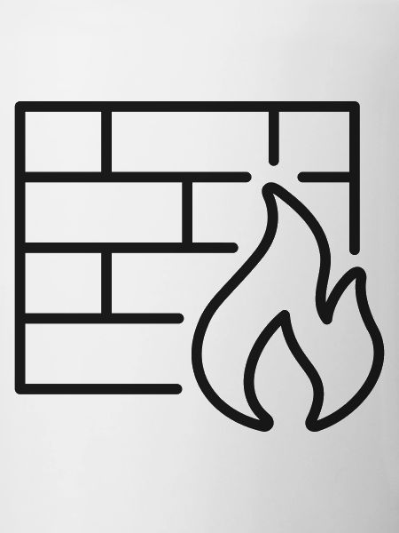Firewall-Schutzlinien-Symbol