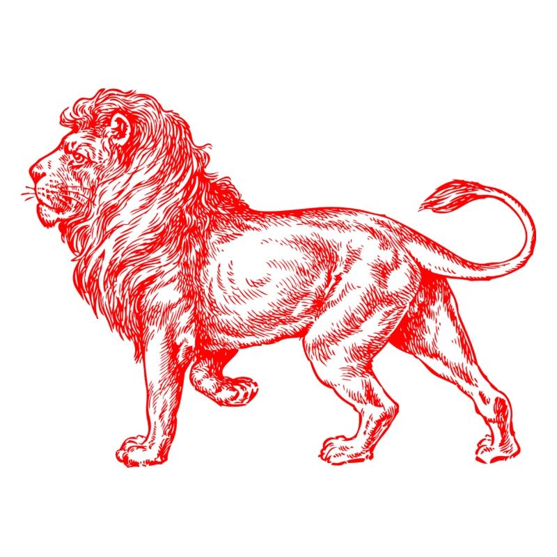Big Lion rouge