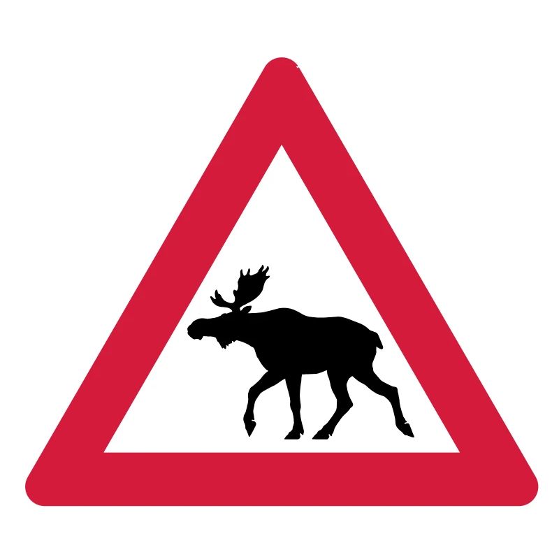 Warning Moose Sign