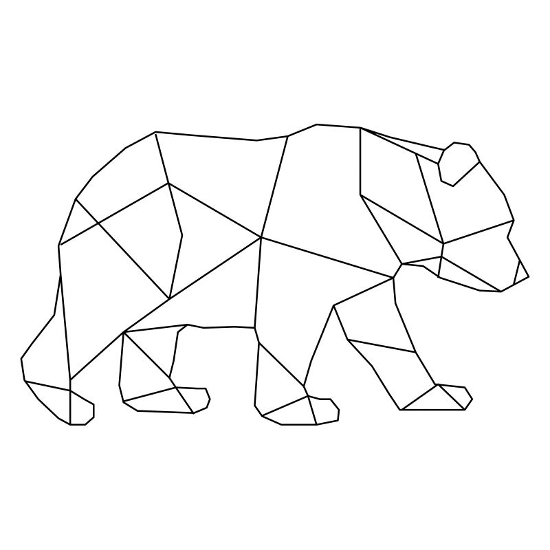 Polar Bear Polar Bear Bear Geometric Ice North Pole Arctic
